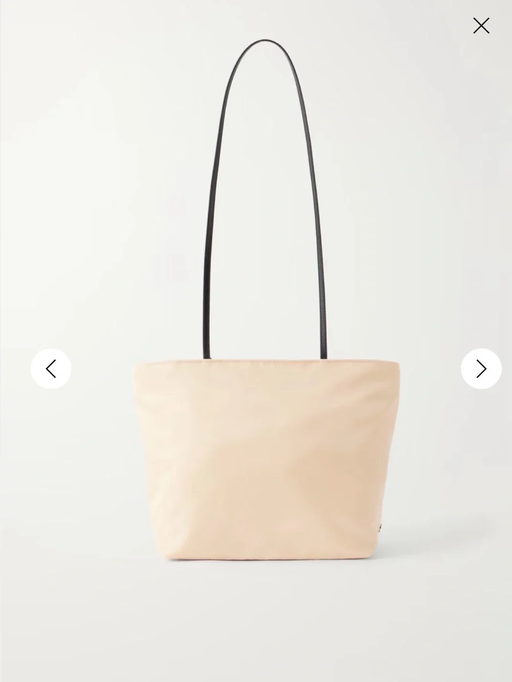 VALESQUE Spaghetti leather-trimmed nylon shoulder bag